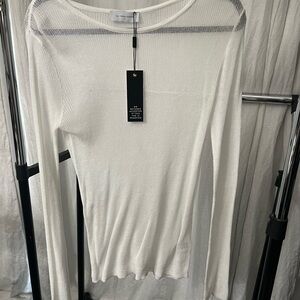 White Fitted Blouse with Lightweight Fabric